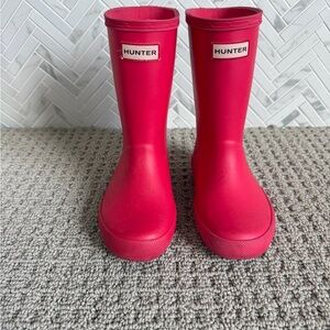 Hunter Vibrant Pink Waterproof Boots Kids Size 10